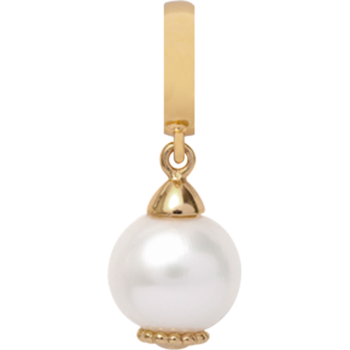 610-G09White, White Dream Charm fra Christina Design London Collect serie - forgyldt sølv med hvid perle 